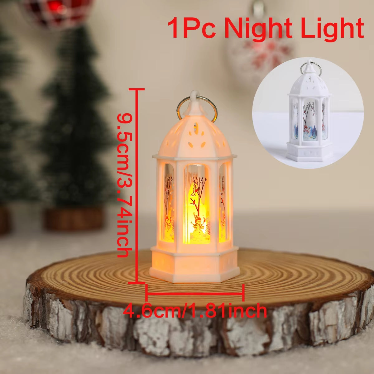 Merry Christmas Lantern Light Ornament Christmas Decorations for Home 2024 Navidad Cristmas Table Decor Xmas Gifts New Year 2025