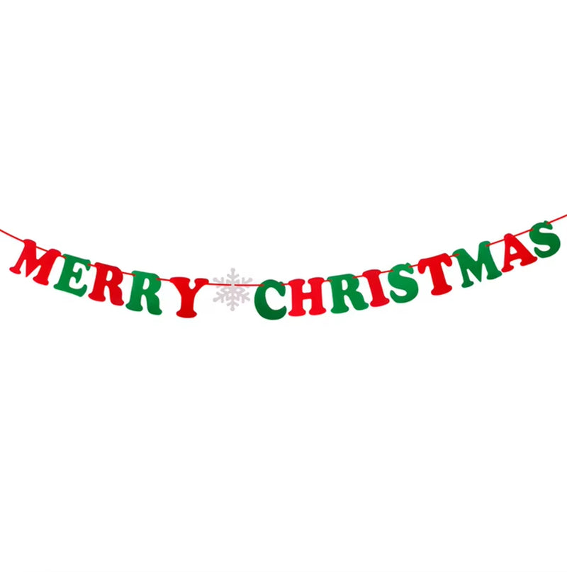 Christmas Banner Merry Christmas Decor for Home Garland Christmas Ornaments Noel Navidad 2025 Cristmas Decor Happy New Year 2026