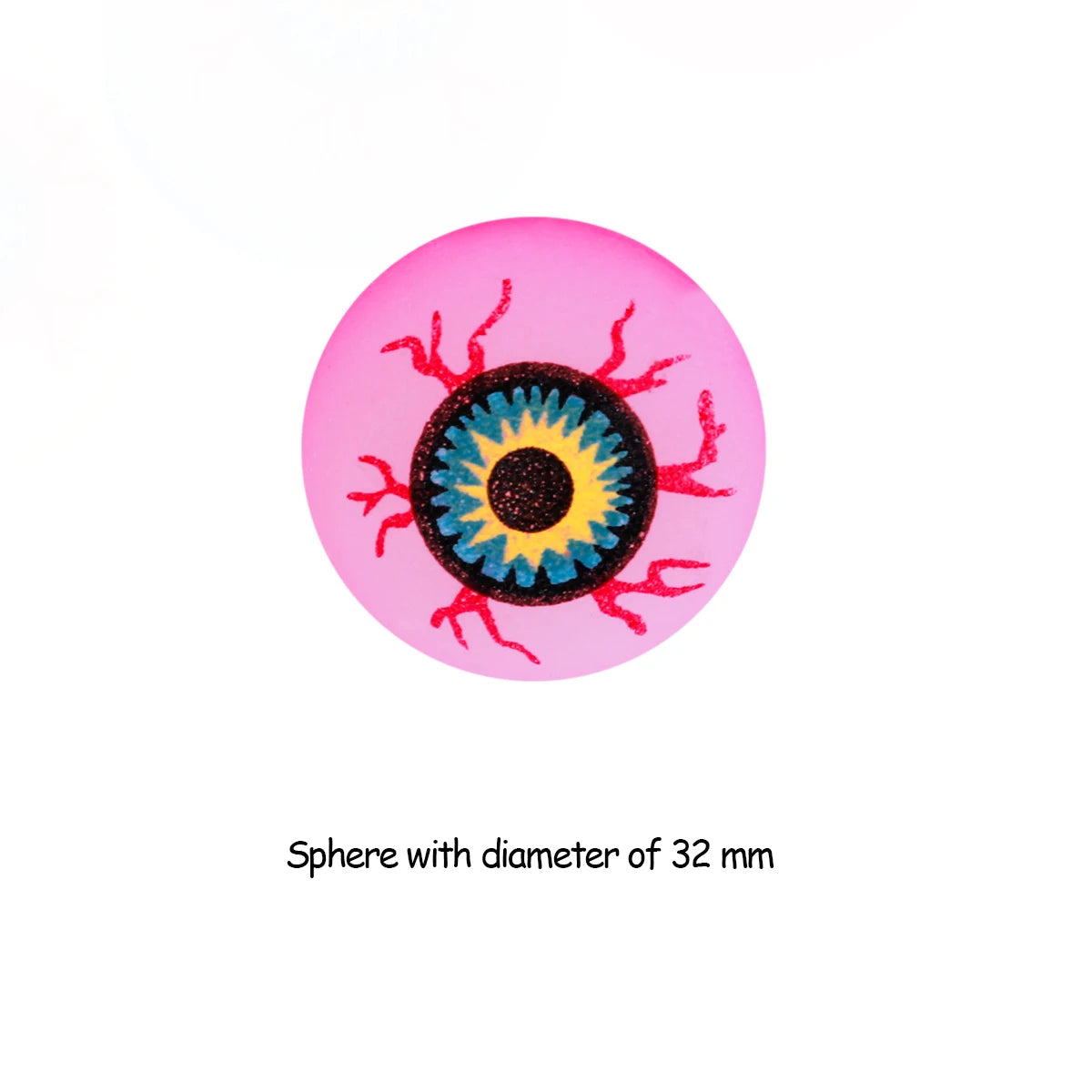 10Pcs 27-32Mm Glow in the Dark Halloween Bouncy Balls Horror Luminous Bounce Scary Eye Balls Halloween If the Light Is Weak