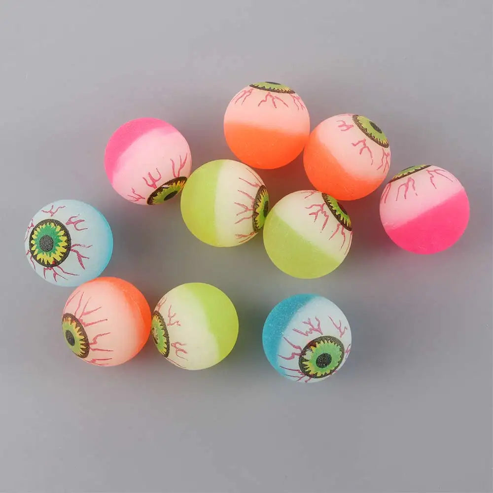 10Pcs/Lot Funny Eyeballs Bouncy Balls Halloween Party Scary Eye Balls Toy Balls Kids Children Gifts Random Color