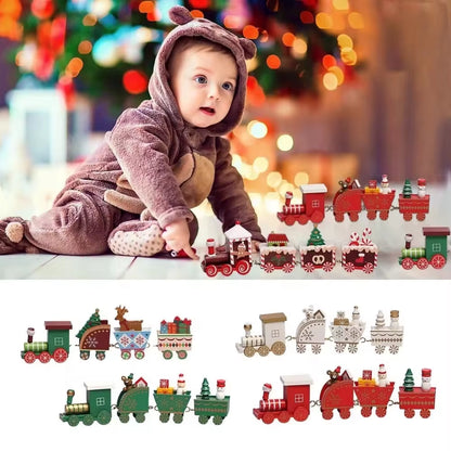 Christmas Train Merry Christmas Decorations for Home 2024 Cristmas Wooden Ornament Xmas Navidad Noel Gifts New Year 2025