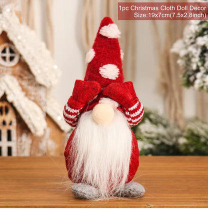 Christmas Doll Gnome Merry Christmas Decorations for Home 2022 Cristmas Ornament Xmas Navidad Gifts New Year 2023