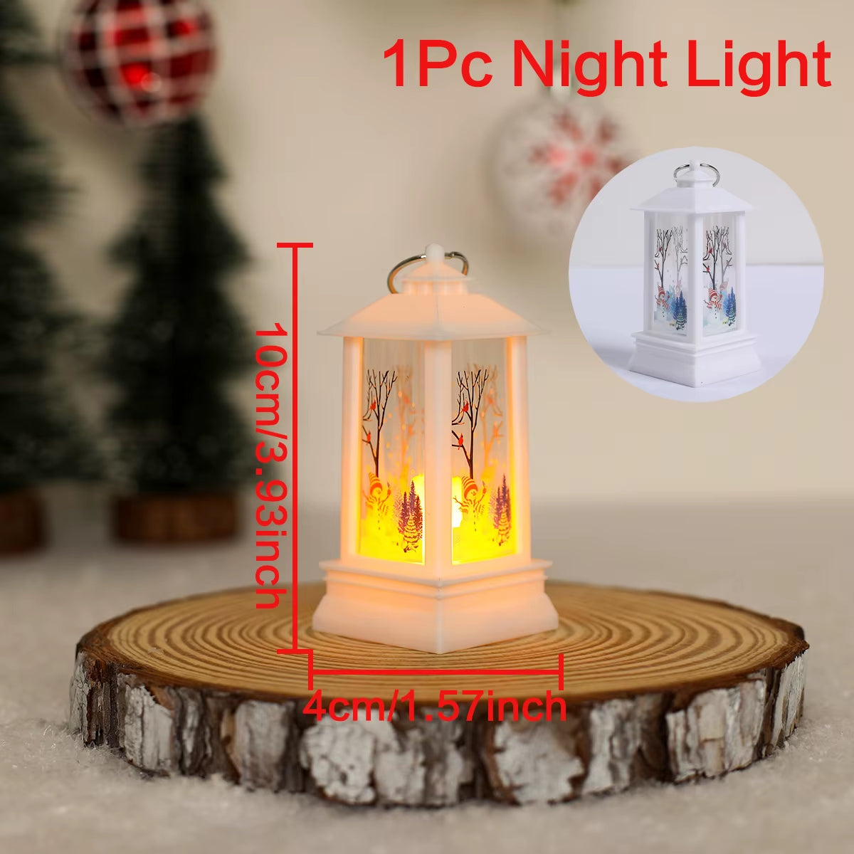 Merry Christmas Lantern Light Ornament Christmas Decorations for Home 2024 Navidad Cristmas Table Decor Xmas Gifts New Year 2025