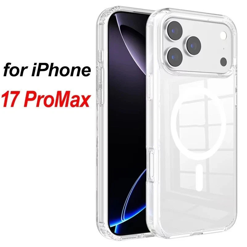 Clear Case for Iphone 17 17 Air 17 Pro 17 Pro Max Transparent Magnetic Case