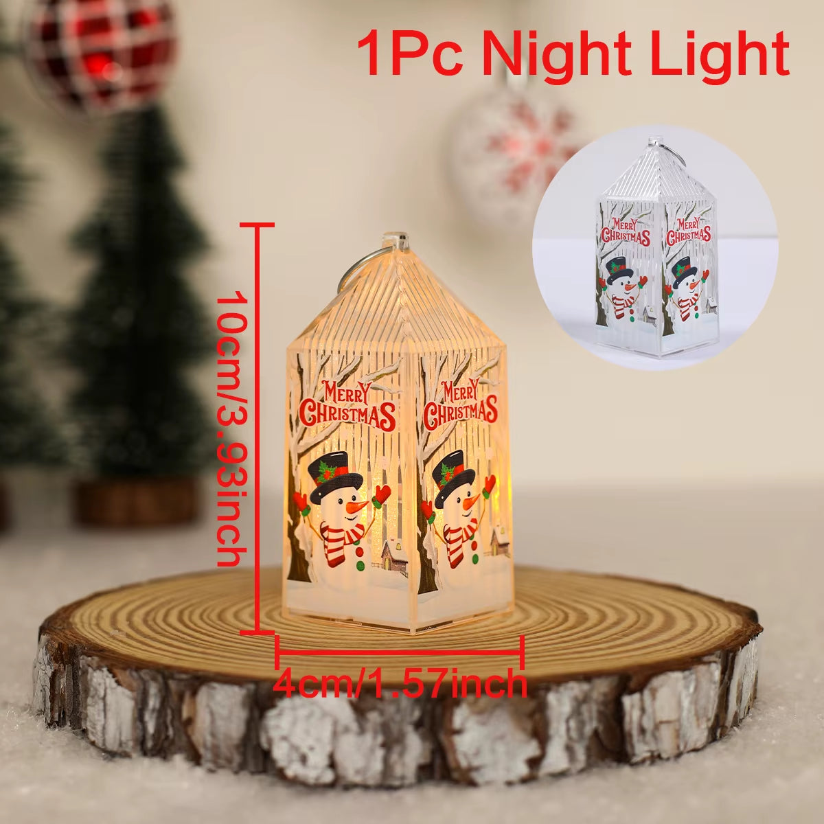 Merry Christmas Lantern Light Ornament Christmas Decorations for Home 2024 Navidad Cristmas Table Decor Xmas Gifts New Year 2025