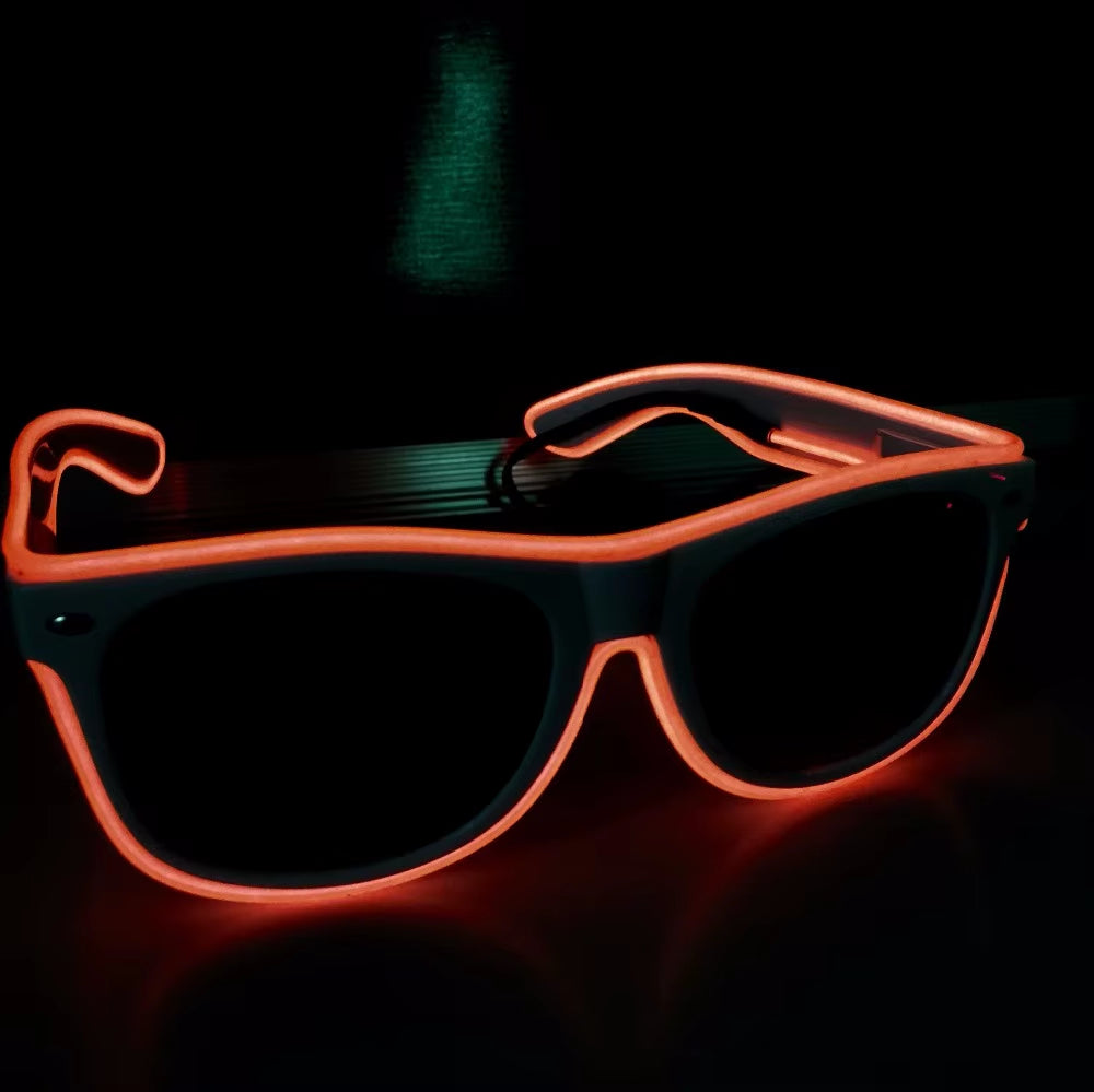 LED Glow Glasses Fashion Neon Light up Glow Rave Costume Party Bright Sunglasses Easter Party Supplies