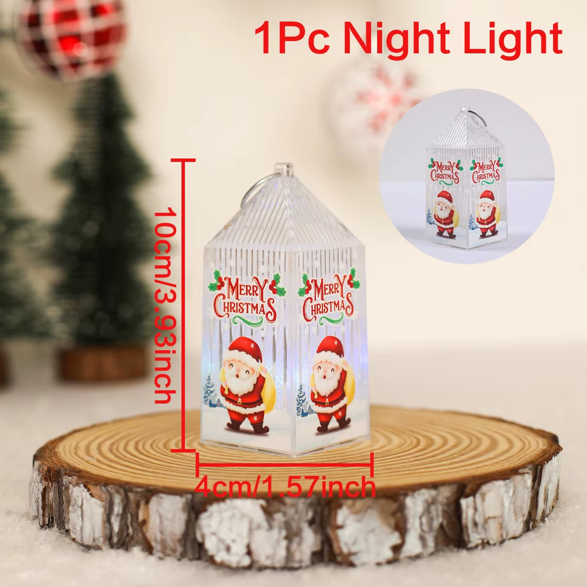 Merry Christmas Lantern Light Ornament Christmas Decorations for Home 2024 Navidad Cristmas Table Decor Xmas Gifts New Year 2025