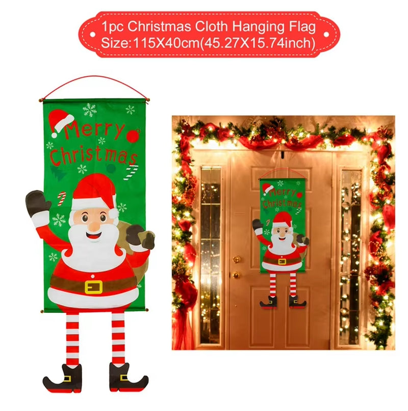 Christmas Banner Merry Christmas Decor for Home Garland Christmas Ornaments Noel Navidad 2025 Cristmas Decor Happy New Year 2026