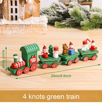 Christmas Train Merry Christmas Decorations for Home 2024 Cristmas Wooden Ornament Xmas Navidad Noel Gifts New Year 2025