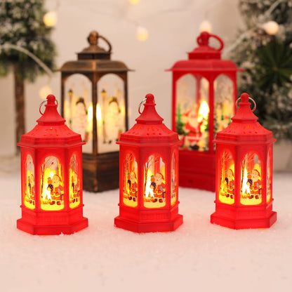 Merry Christmas Lantern Light Ornament Christmas Decorations for Home 2024 Navidad Cristmas Table Decor Xmas Gifts New Year 2025