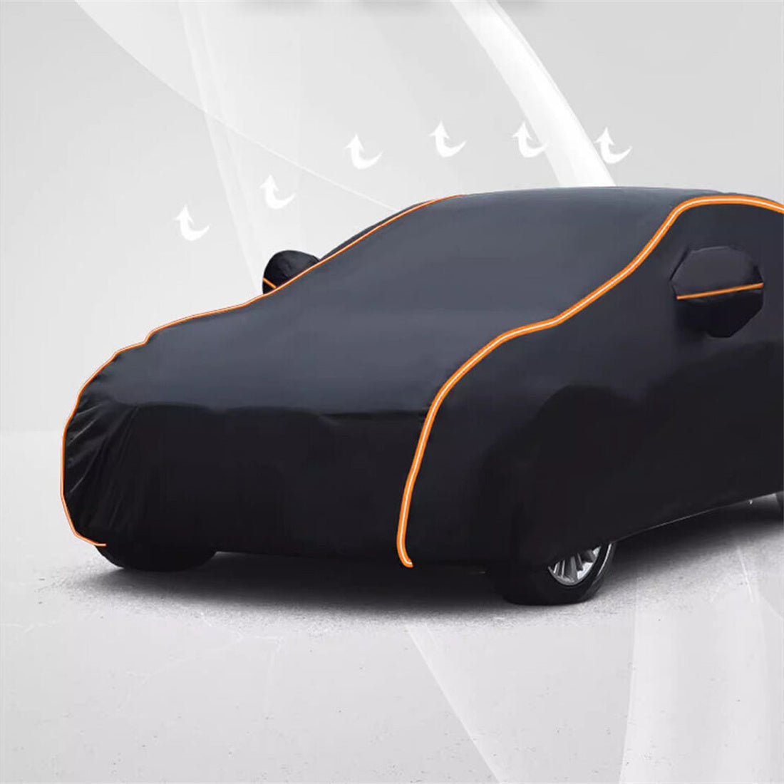 Universal Waterproof 6 Layer Car Cover Heavy Duty Cotton Rain Snow UV Protection