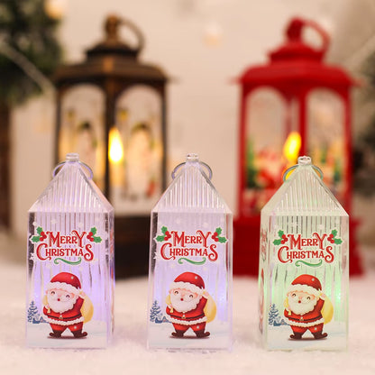 Merry Christmas Lantern Light Ornament Christmas Decorations for Home 2024 Navidad Cristmas Table Decor Xmas Gifts New Year 2025