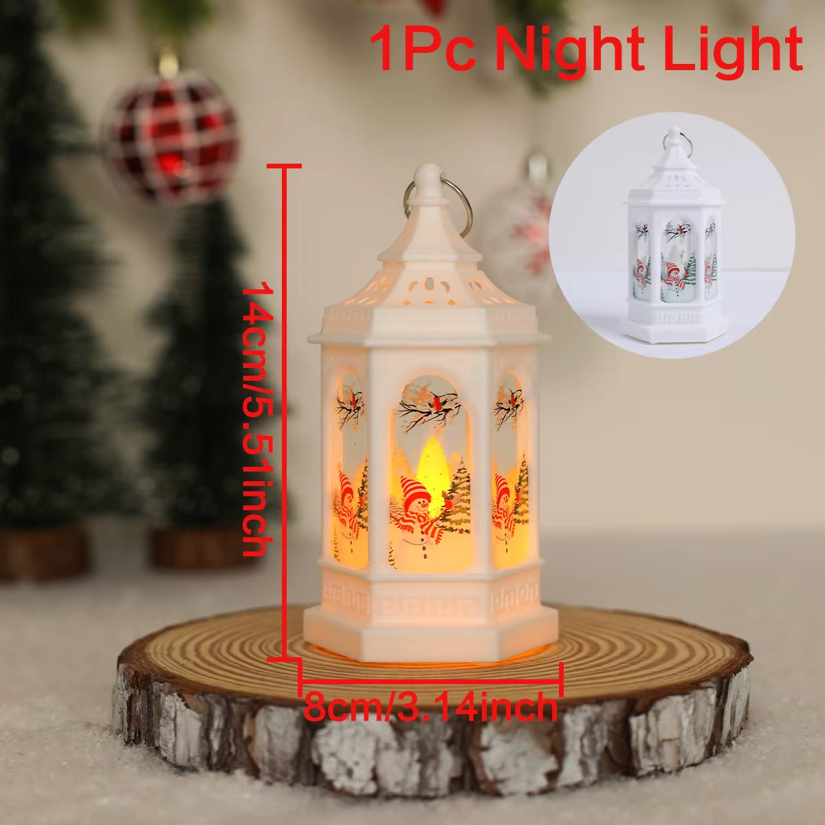 Merry Christmas Lantern Light Ornament Christmas Decorations for Home 2024 Navidad Cristmas Table Decor Xmas Gifts New Year 2025