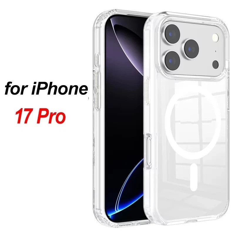 Clear Case for Iphone 17 17 Air 17 Pro 17 Pro Max Transparent Magnetic Case