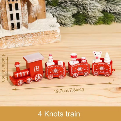 Christmas Train Merry Christmas Decorations for Home 2024 Cristmas Wooden Ornament Xmas Navidad Noel Gifts New Year 2025