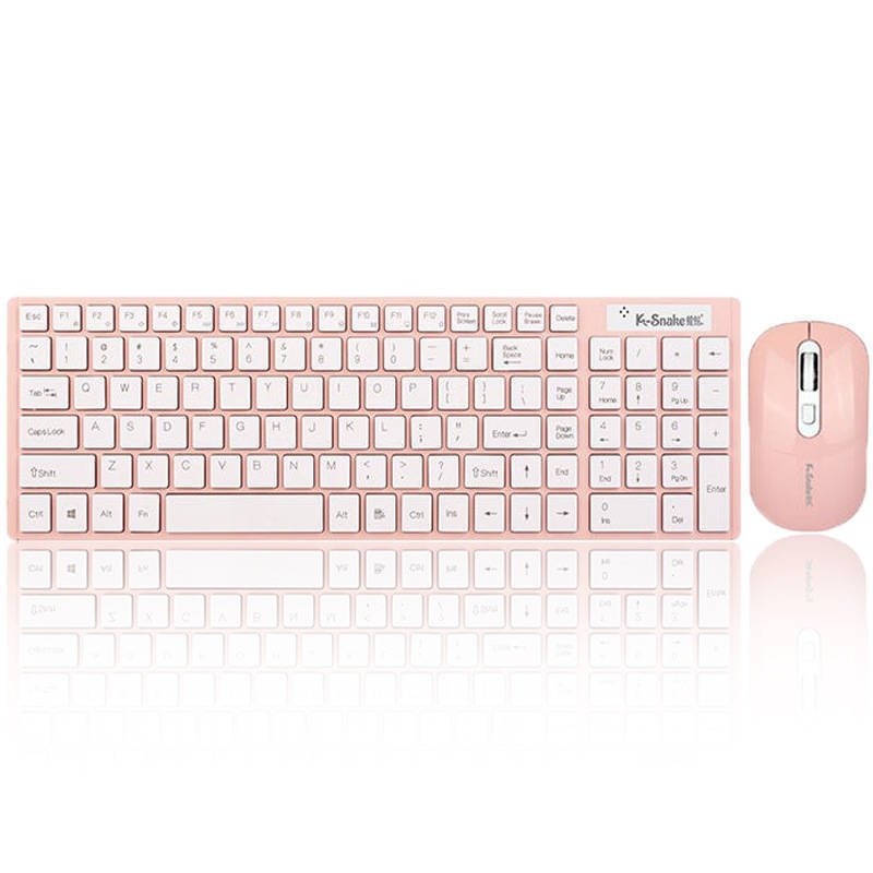 Fashion wireless keyboard mouse set 2.4G thin desktop laptop accessories