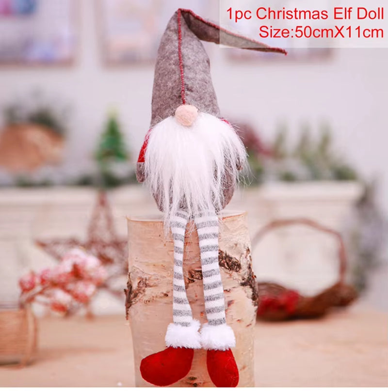 Christmas Doll Gnome Merry Christmas Decorations for Home 2022 Cristmas Ornament Xmas Navidad Gifts New Year 2023