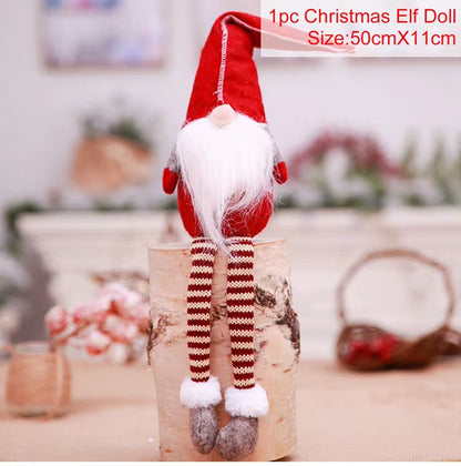 Christmas Doll Gnome Merry Christmas Decorations for Home 2022 Cristmas Ornament Xmas Navidad Gifts New Year 2023