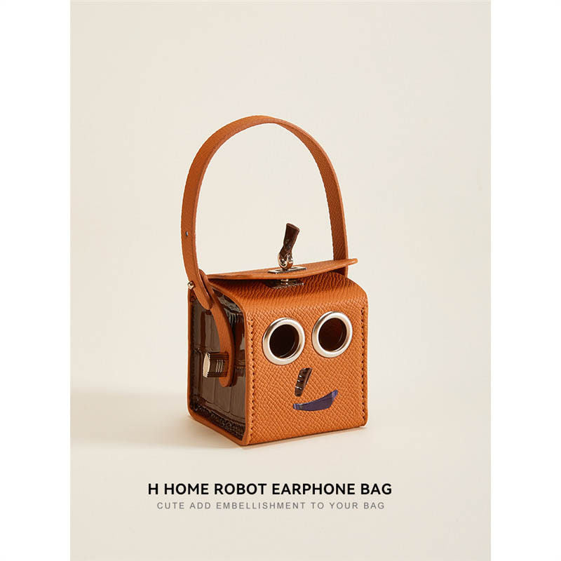 Headphone Bag Pendant Robot Creative Mini Bag Accessories Keychain Pendant