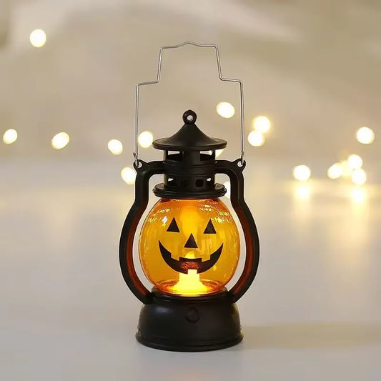 Halloween Decorations Led Candle Light Vintage Witch Castle Pumpkin Ghost Hanging LED Lantern Lamp Haloween Party Decor Supplies