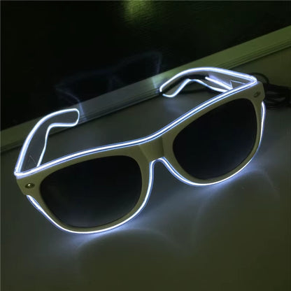 LED Glow Glasses Fashion Neon Light up Glow Rave Costume Party Bright Sunglasses Easter Party Supplies