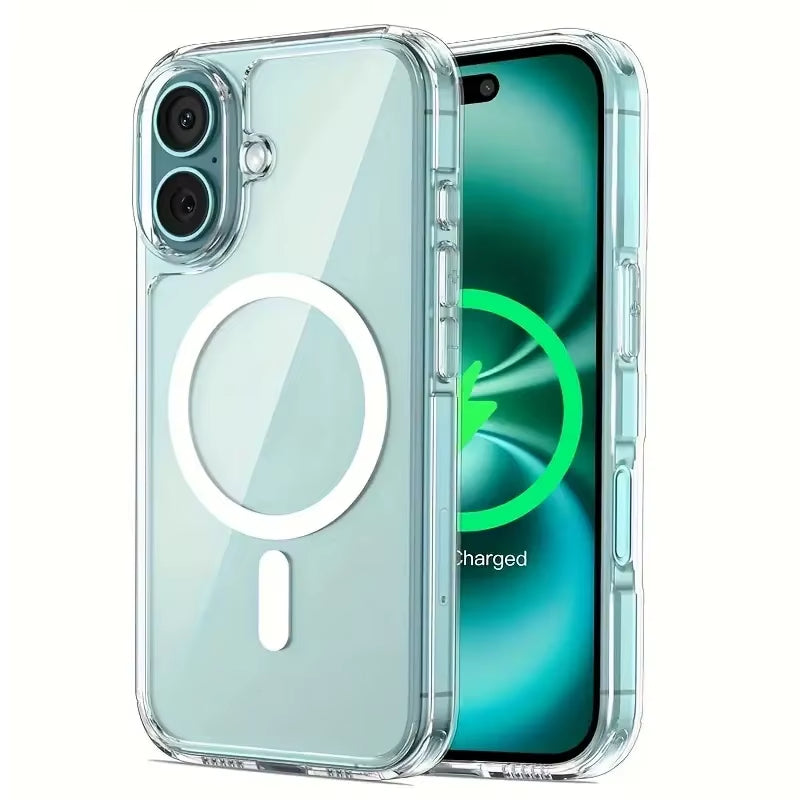 Strong Magnetic Case for Iphone 17 Pro Max/17Pro/17Air Transparent Phone Cover for Iphone 17 Suit for Magsafe Charging Shell
