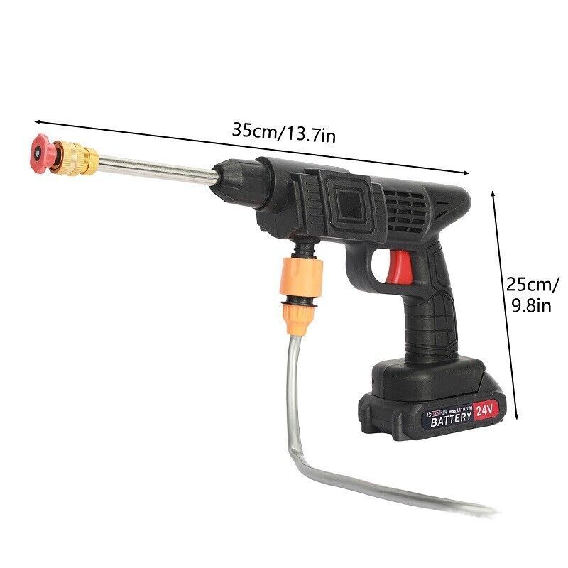 2 Battery Portable Cordless Car High Pressure Washer Jet Water Wash Cleaner Gun