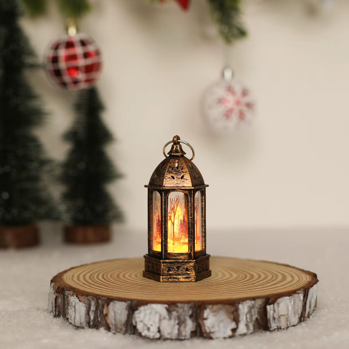 Merry Christmas Lantern Light Ornament Christmas Decorations for Home 2024 Navidad Cristmas Table Decor Xmas Gifts New Year 2025