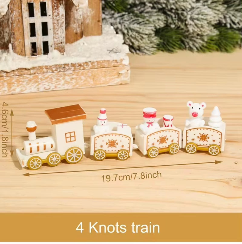 Christmas Train Merry Christmas Decorations for Home 2024 Cristmas Wooden Ornament Xmas Navidad Noel Gifts New Year 2025