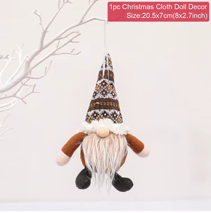 Christmas Doll Gnome Merry Christmas Decorations for Home 2022 Cristmas Ornament Xmas Navidad Gifts New Year 2023