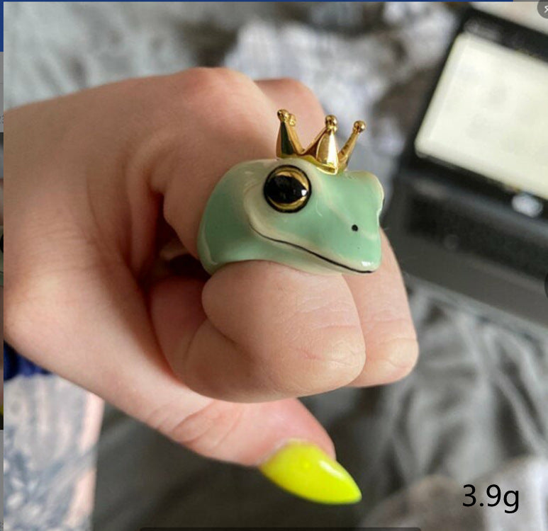 New Simple Fashion Cute Frog Shape Ring, Popular Jewelry