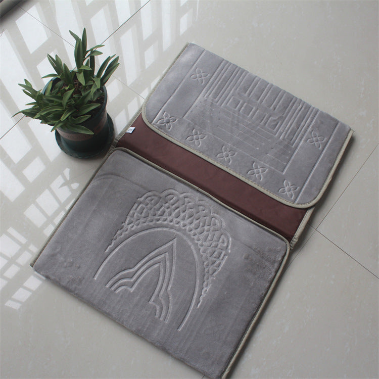 New Islamic Folding Prayer Mat Middle East Portable Qibla Blanket Muslim Mosque Prayer Mat