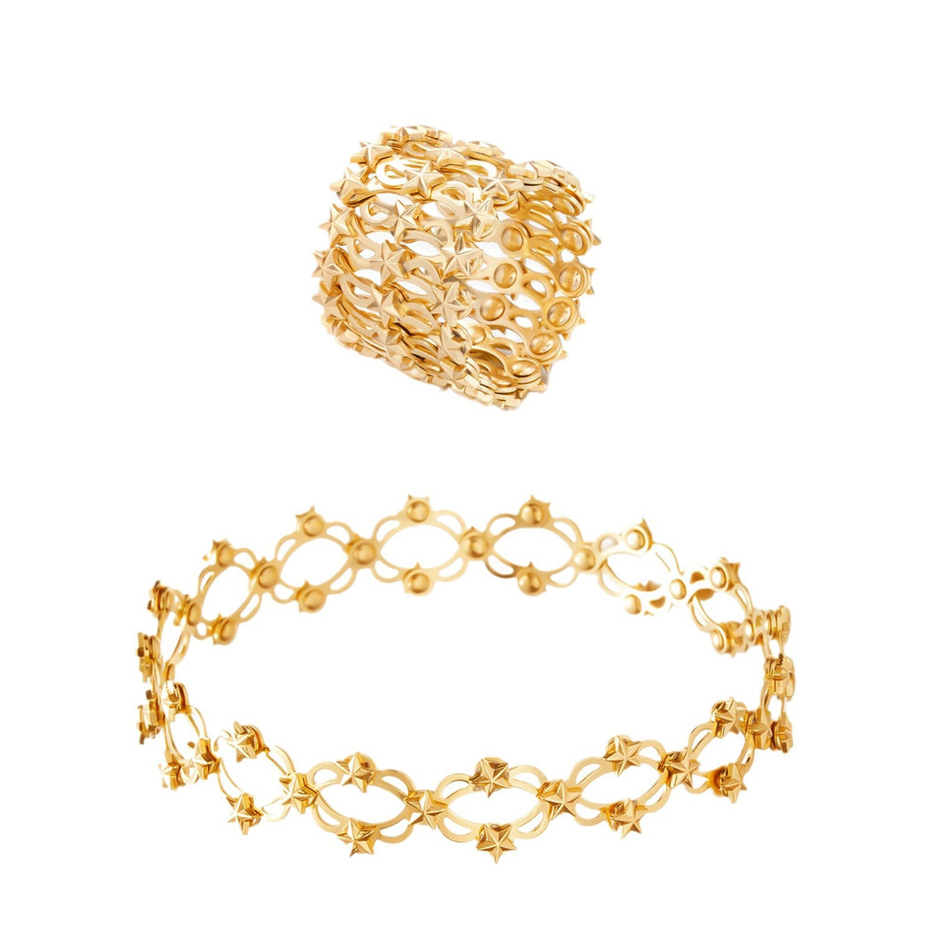 Cross-border Hot Star Love A Two-wear Telescopic Magic Ring Bracelet Trembles The Same Telescopic Ring