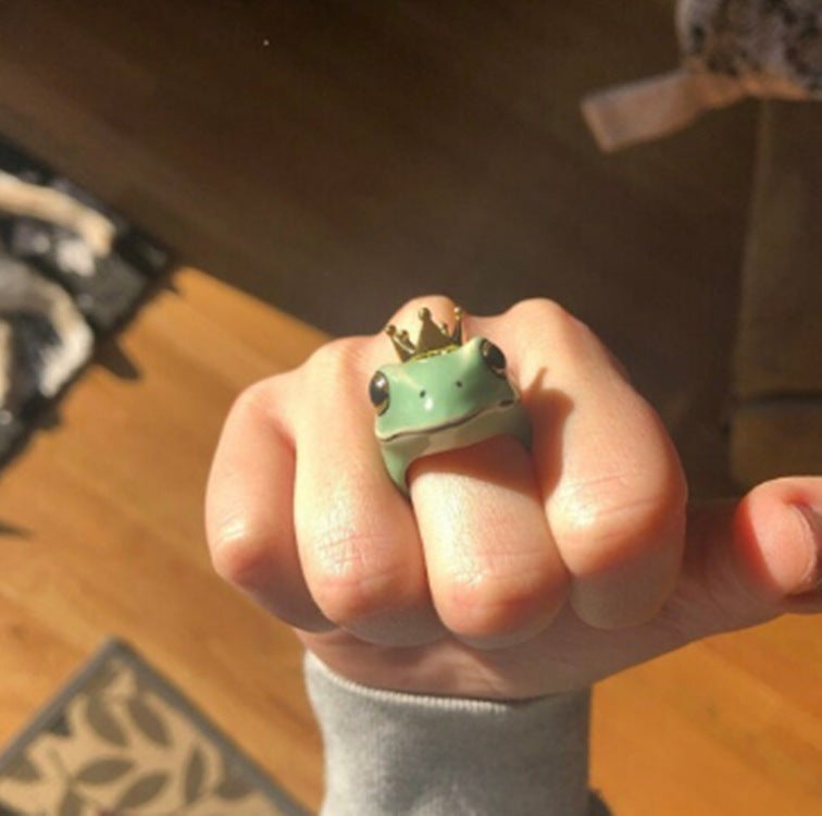 New Simple Fashion Cute Frog Shape Ring, Popular Jewelry
