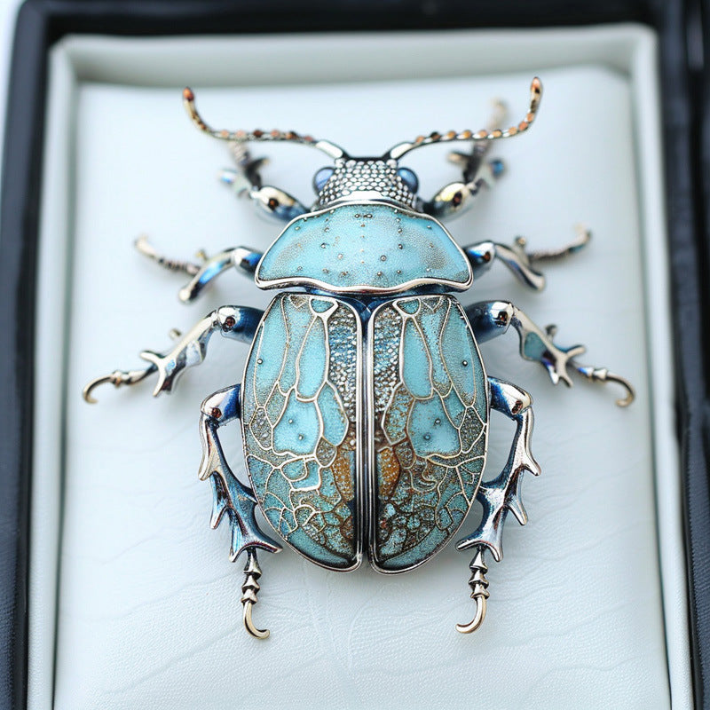 Original Design Siberian Direct Sales Animal Brooch Beetle Brooch Foreign Trade Insect Pin