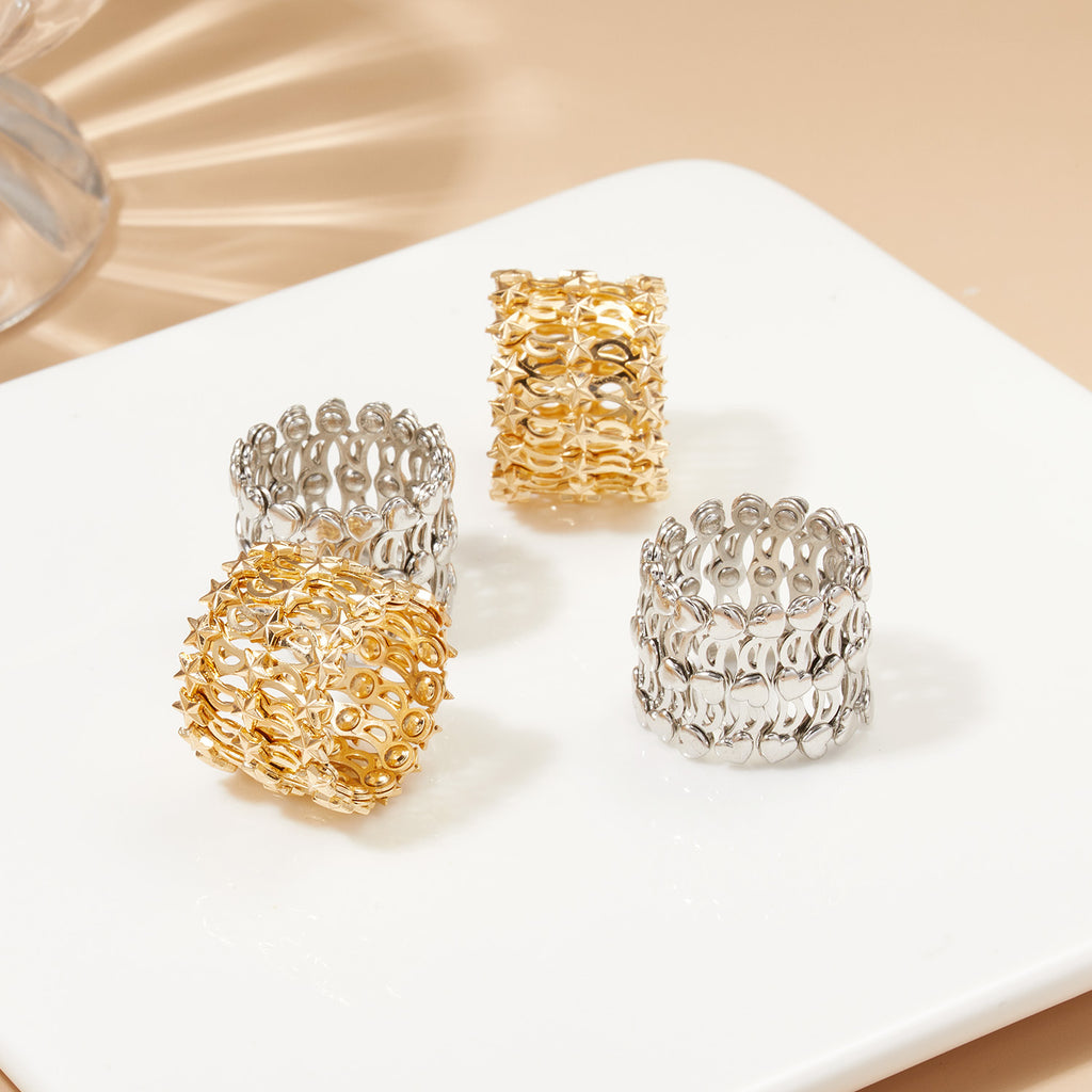 Cross-border Hot Star Love A Two-wear Telescopic Magic Ring Bracelet Trembles The Same Telescopic Ring