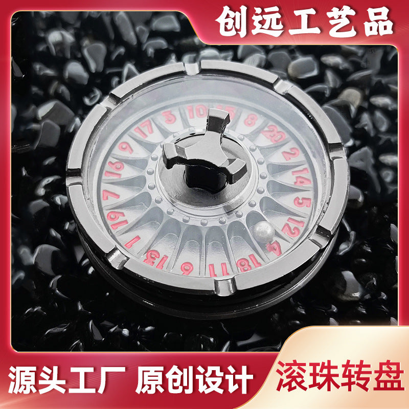 Metal Rotating D20 Dice Roulette Decompression Metal Ball DND Dungeons &amp; Dragons Table Game Dice Accessories