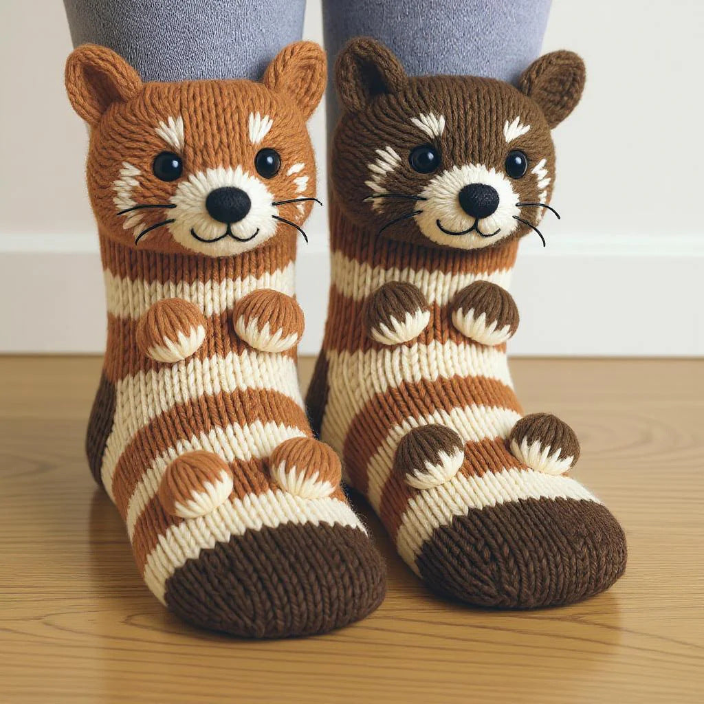 Cross-border New Product Cute Socks Animal Socks Christmas Knitted Floor Socks Warm Socks Cute Autumn And Winter Floor Socks