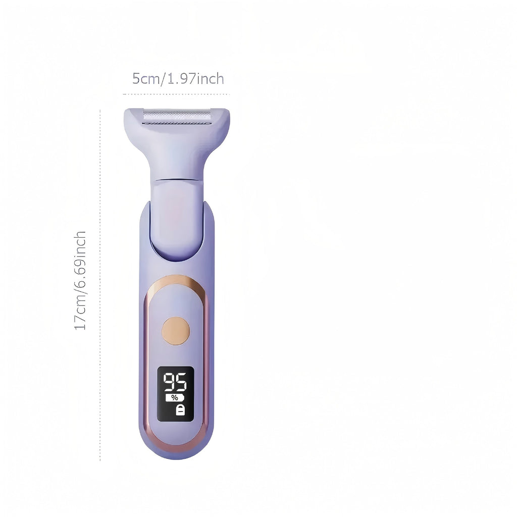 Digital Display TYPE-C Multifunctional Women's Shaving Hair Removal Instrument Underarm Electric Shaving Instrument Private Eyebrow Knife