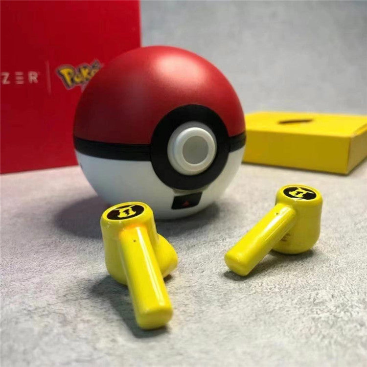 Pokemeng Pikachu Real Wireless Bluetooth Headset Elf Ball Holiday Gift Cartoon Earplugs TWS Mai For Boys And Girls