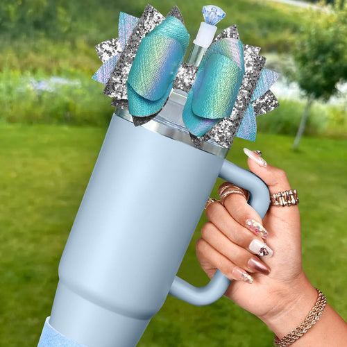 Color Bright Powder Ins Style Bow Stanley Cup Accessories Accessories Cup Accessories