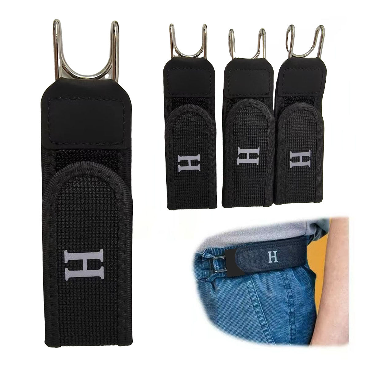 Ready Stock Casual And Convenient Adjustable Hook-Type Lazy Belt With Velcro Elastic Unisex Velcro Waist Buckle