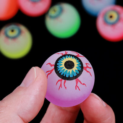 10Pcs 27-32Mm Glow in the Dark Halloween Bouncy Balls Horror Luminous Bounce Scary Eye Balls Halloween If the Light Is Weak