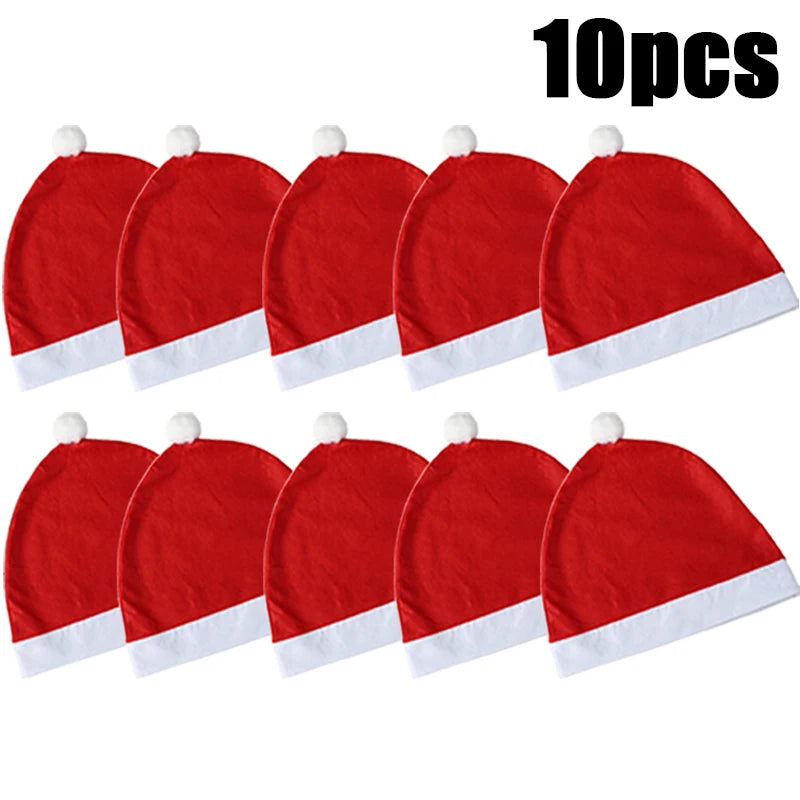Car Headrest Cover Father Christmas Hat Car Seat Headrest Cover Christmas Car Headwear Accessories Christmas Decoration Ornament