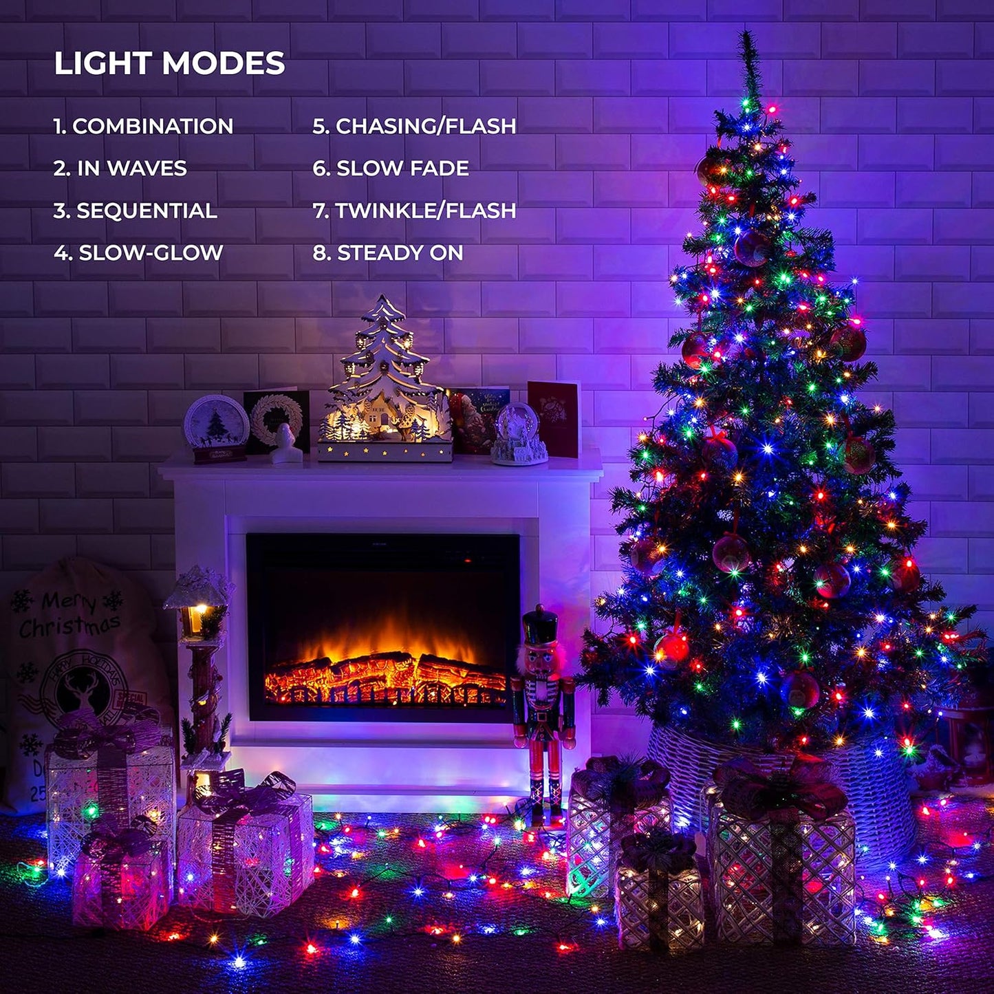 Brighten Your Holidays with The Christmas Workshop 70320 Multi-Coloured LED Lights – 50 Lights, 8 Modes, Battery Operated
