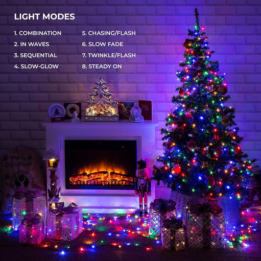 Brighten Your Holidays with The Christmas Workshop 70320 Multi-Coloured LED Lights – 50 Lights, 8 Modes, Battery Operated