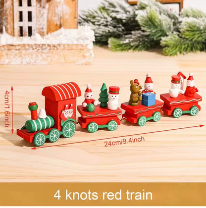 Christmas Train Merry Christmas Decorations for Home 2024 Cristmas Wooden Ornament Xmas Navidad Noel Gifts New Year 2025