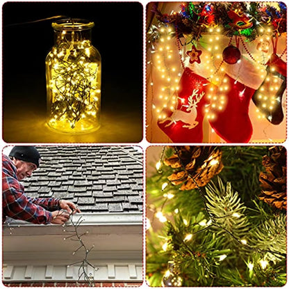 36M Cluster LED Christmas String Lights Outdoor Decoration Garden Tree Waterproof Lamp for Halloween Party Home Holiday Lighting