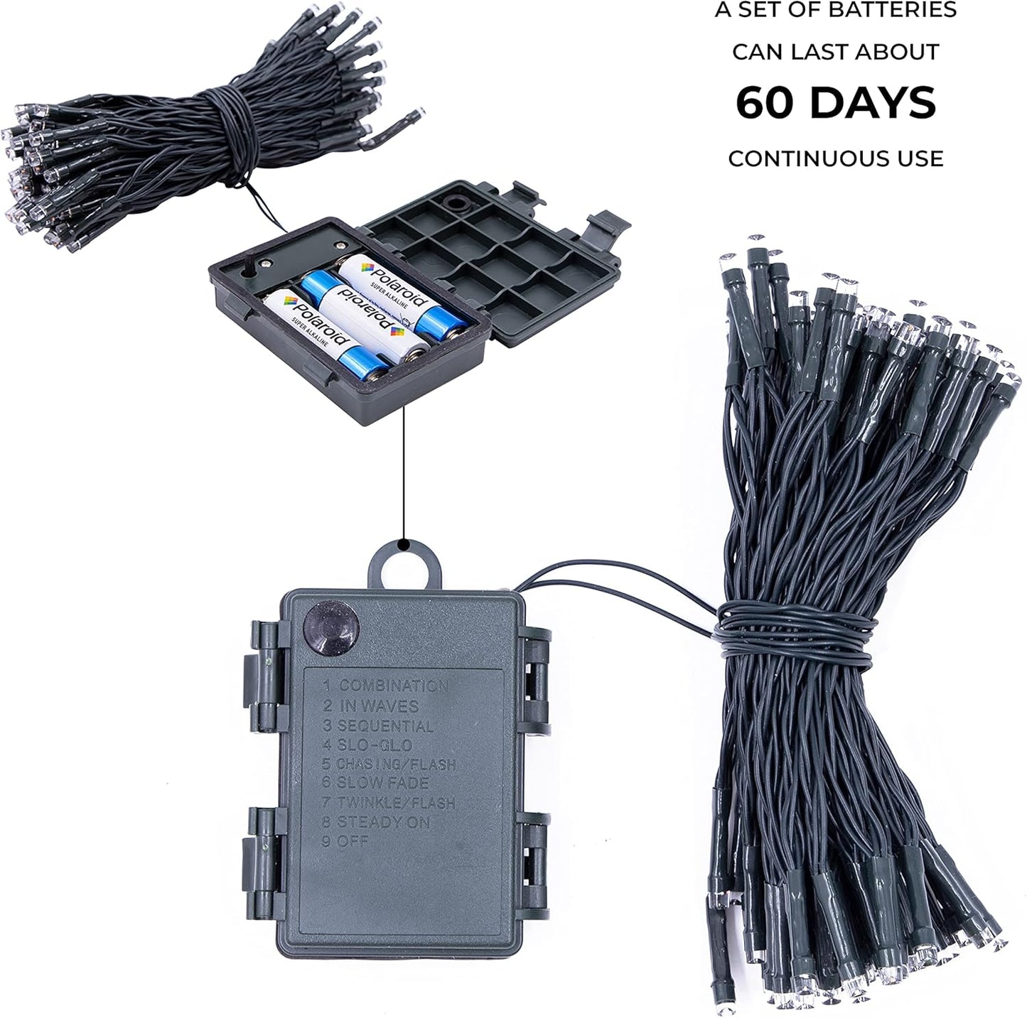 Brighten Your Holidays with The Christmas Workshop 70320 Multi-Coloured LED Lights – 50 Lights, 8 Modes, Battery Operated