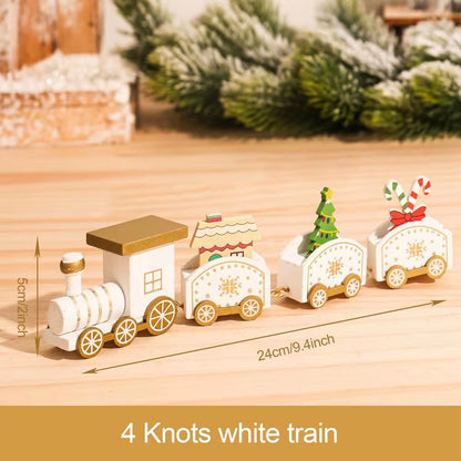 Christmas Train Merry Christmas Decorations for Home 2024 Cristmas Wooden Ornament Xmas Navidad Noel Gifts New Year 2025